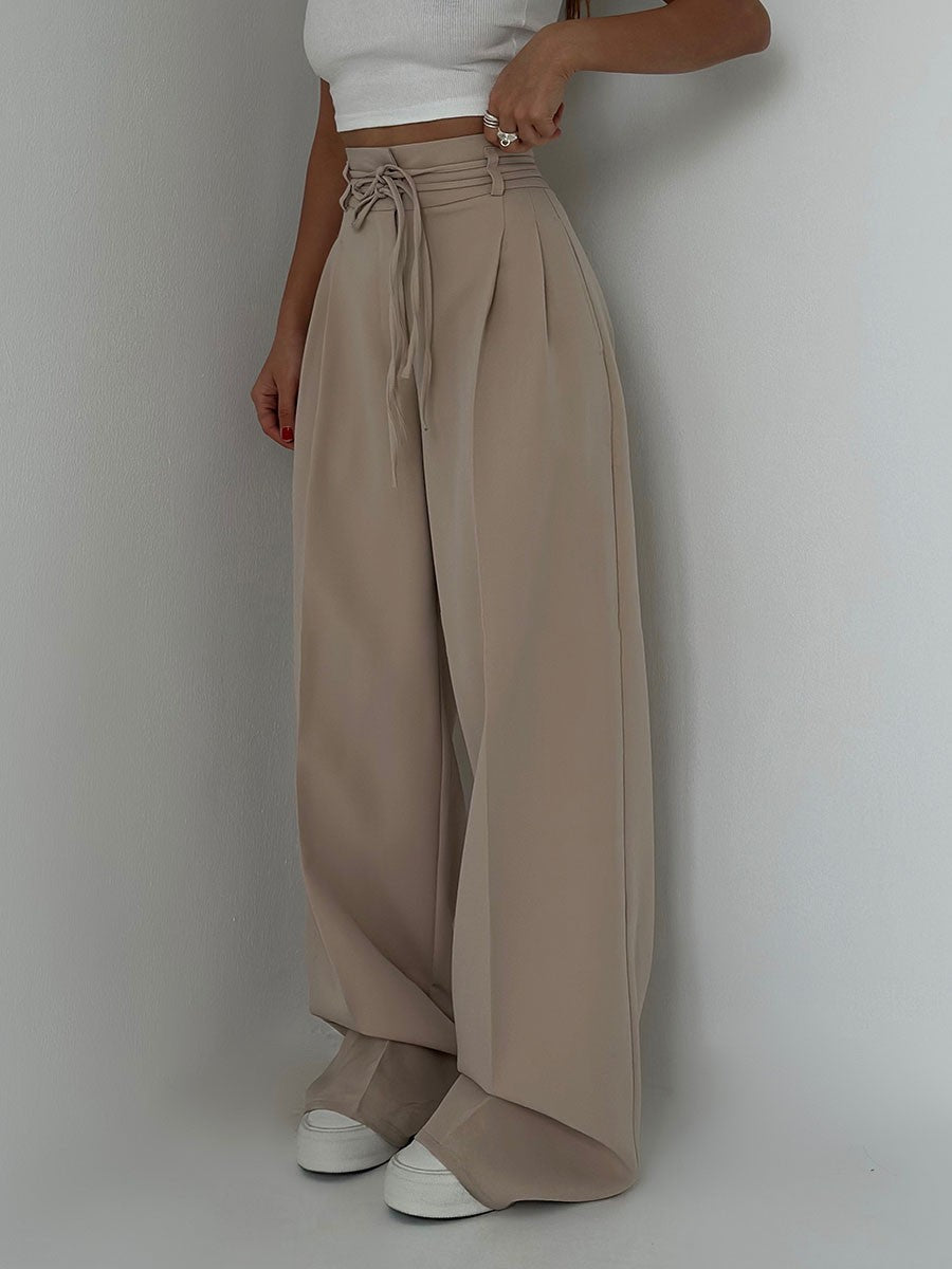 Stefania - High-waisted wide-leg trousers