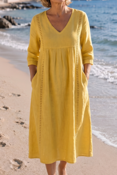 Aurelia | Loose Lace Midi Dress