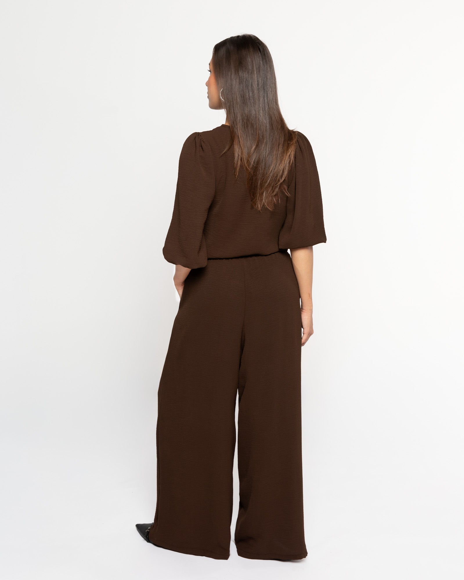 Julie | Brown wide-leg trousers