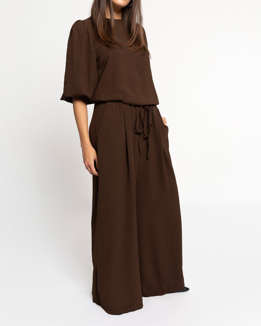 Julie | Brown wide-leg trousers