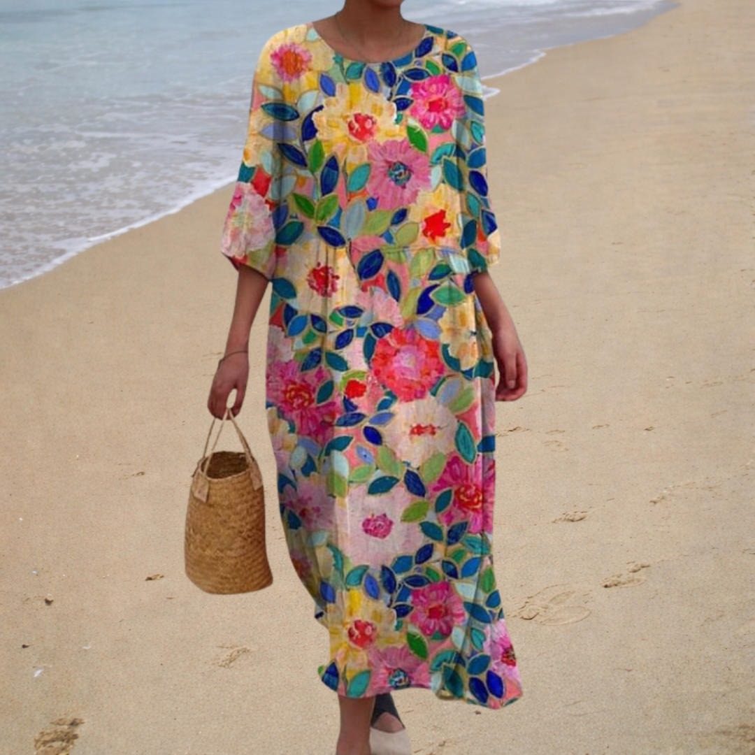 Long, flowing dress elegant and comfortable