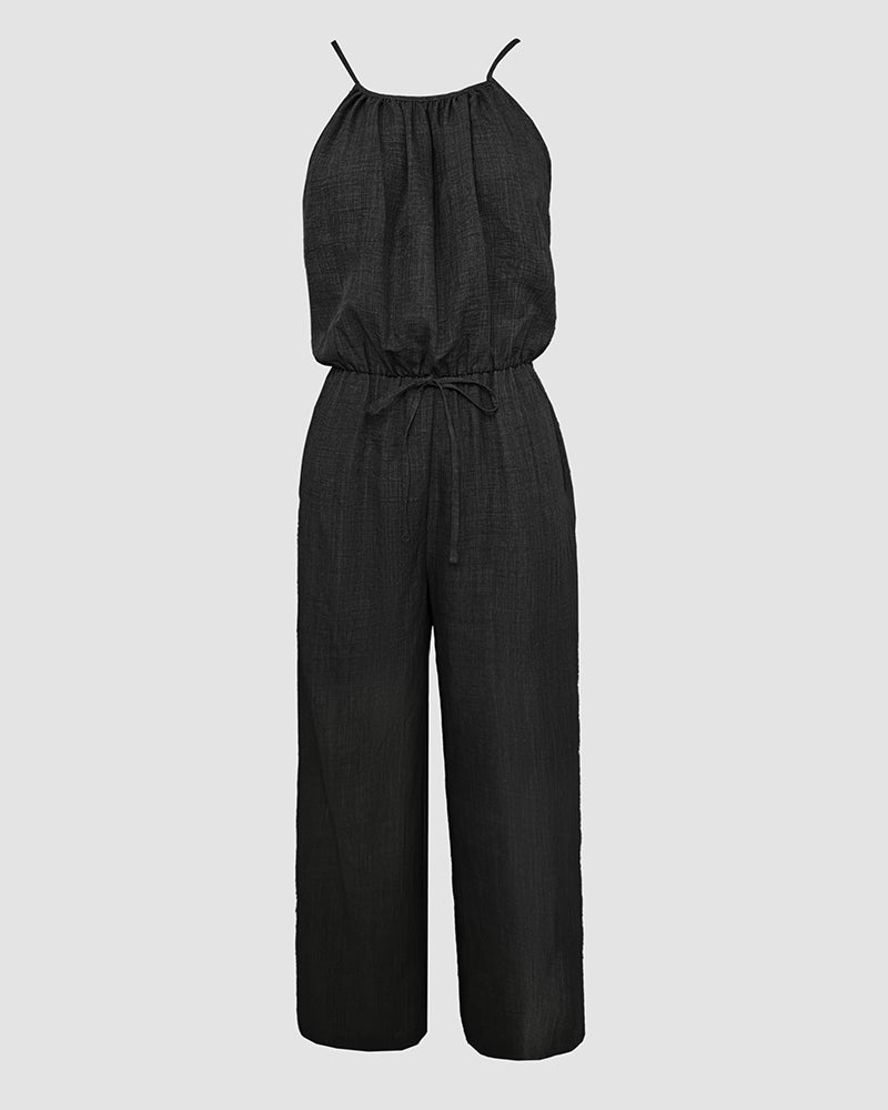 Sophie | Strapped Jumpsuit with Adjustable Waist