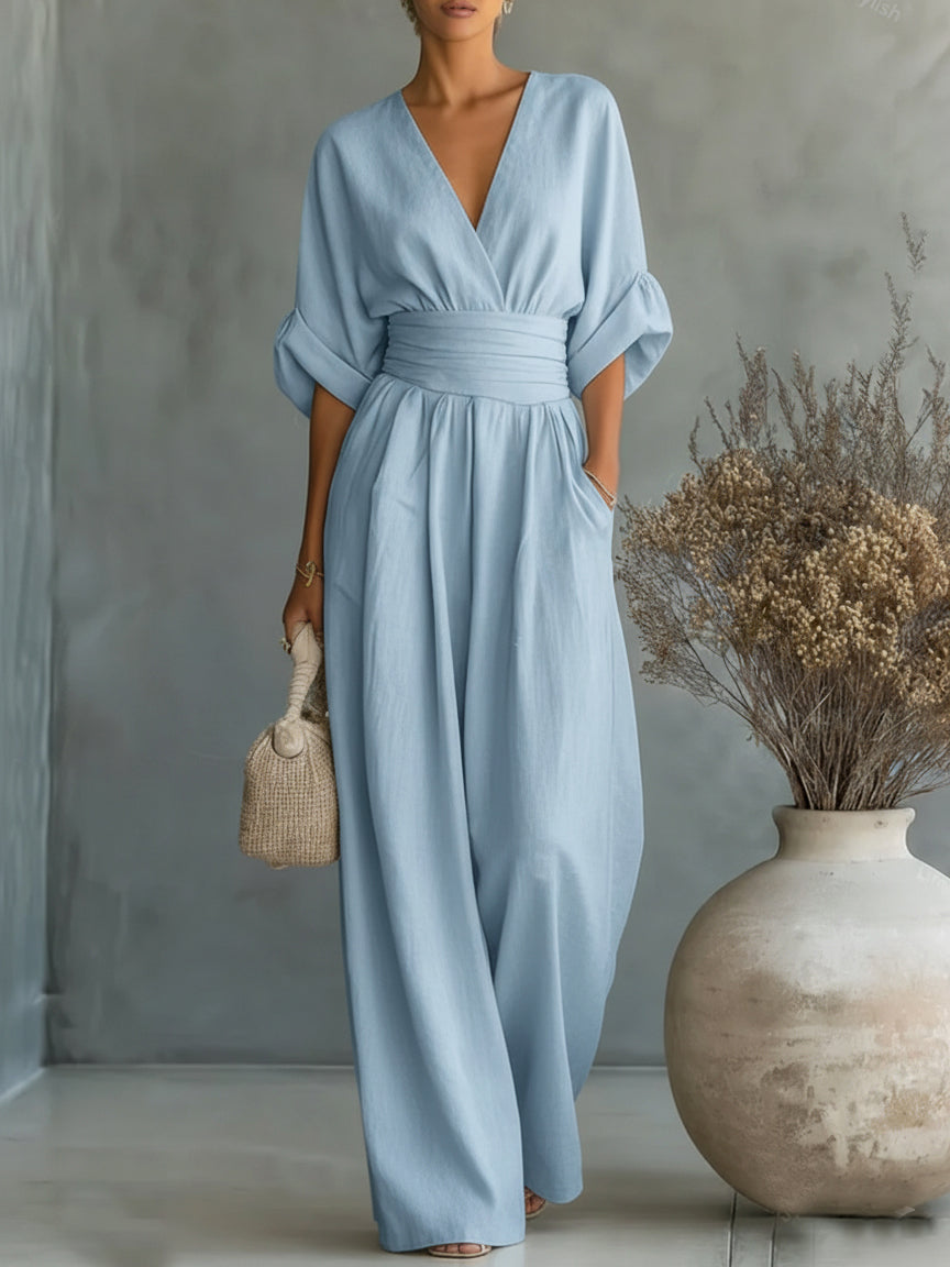 Sienna | Classic V-neck Jumpsuit