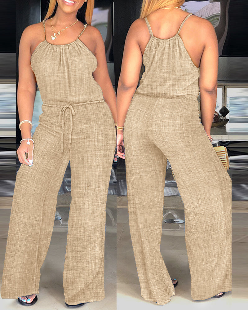 Sophie | Strapped Jumpsuit with Adjustable Waist