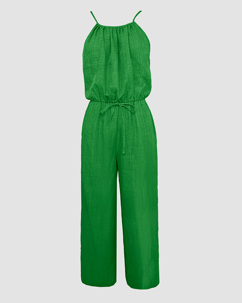 Sophie | Strapped Jumpsuit with Adjustable Waist