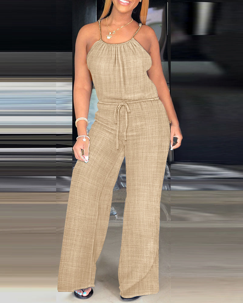 Sophie | Strapped Jumpsuit with Adjustable Waist