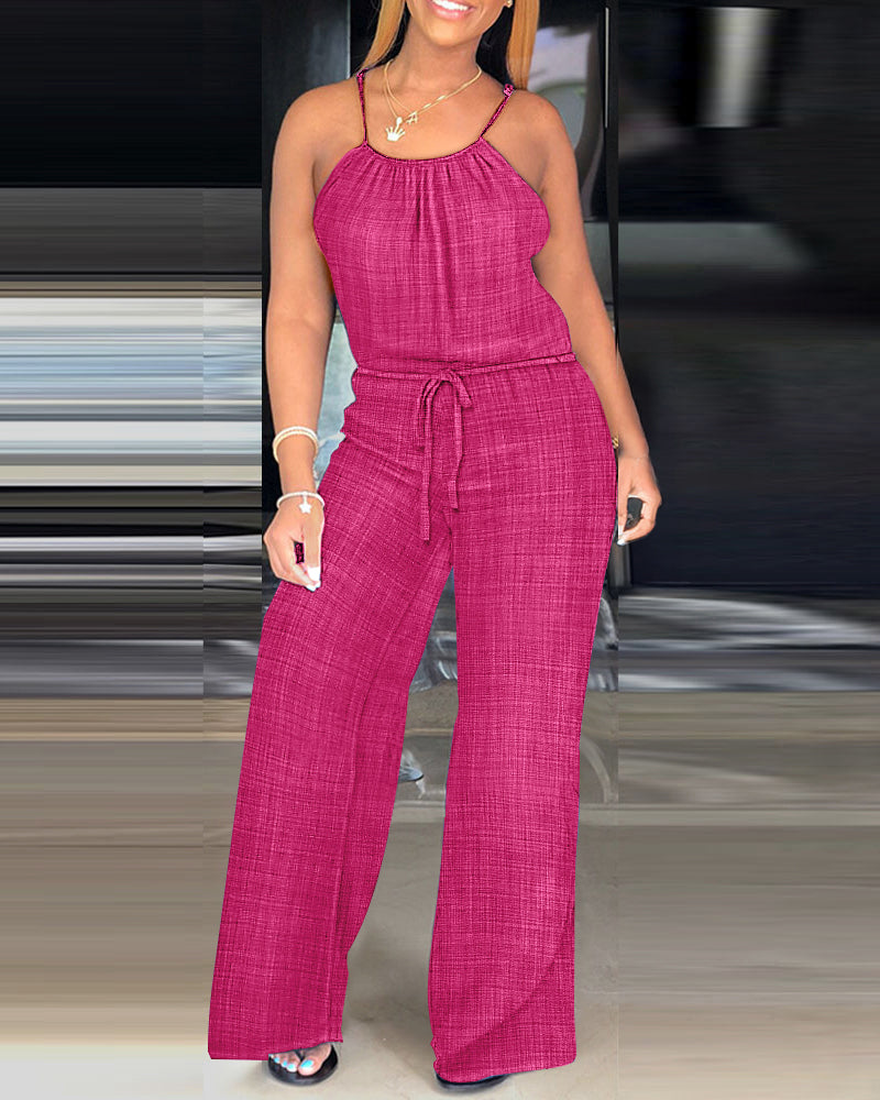 Sophie | Strapped Jumpsuit with Adjustable Waist