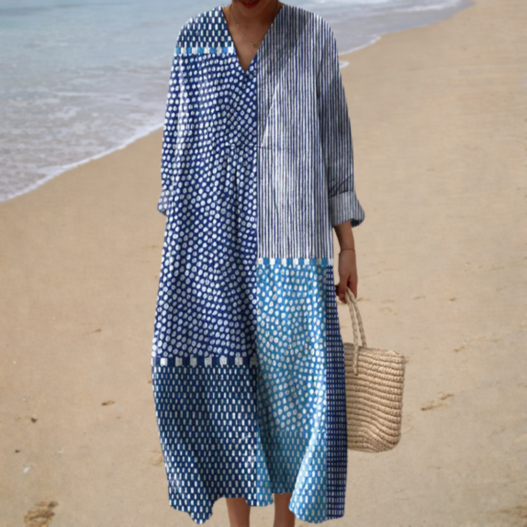 Patterned Summer Dress, Highlighting the Figure