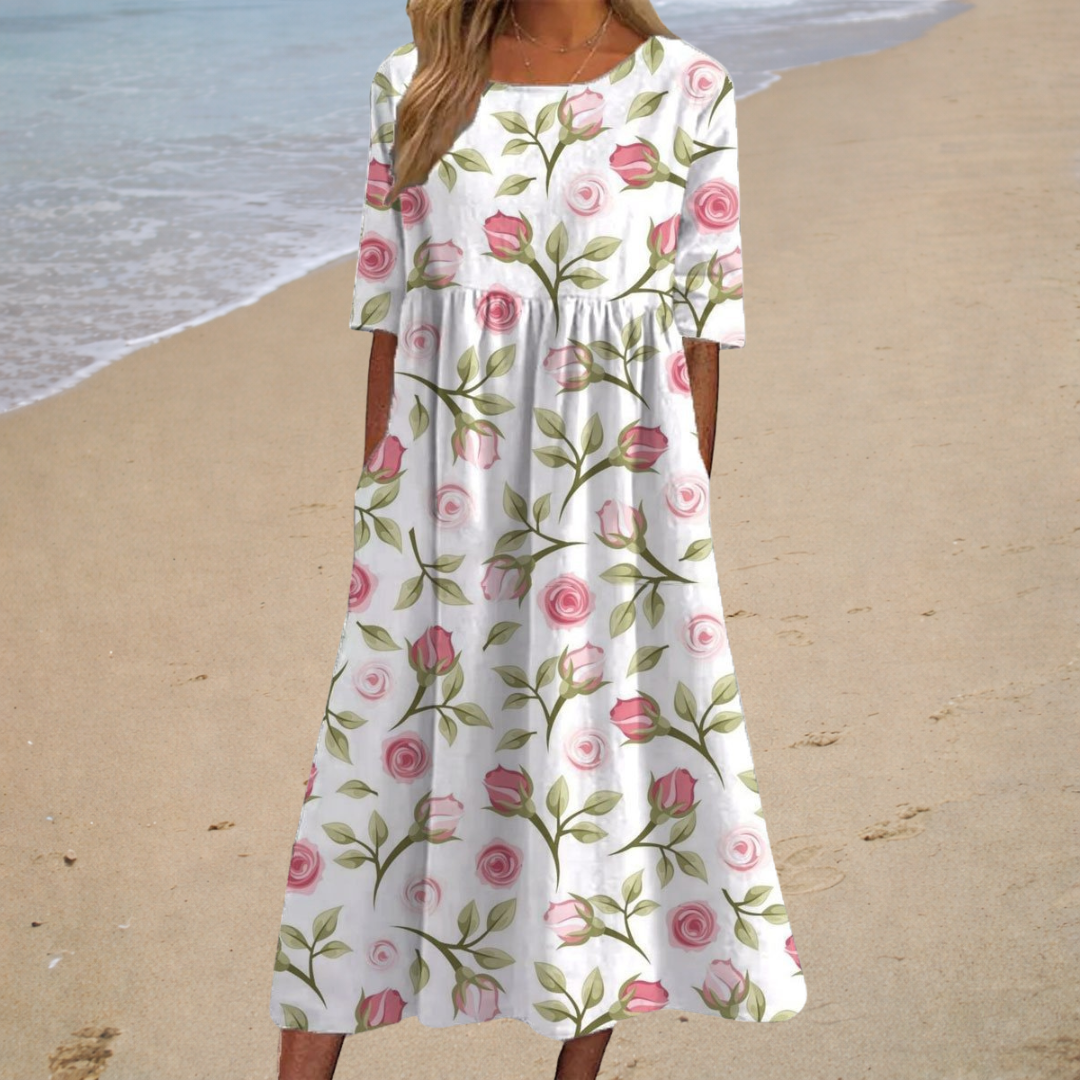 Long, flowing dress elegant and comfortable