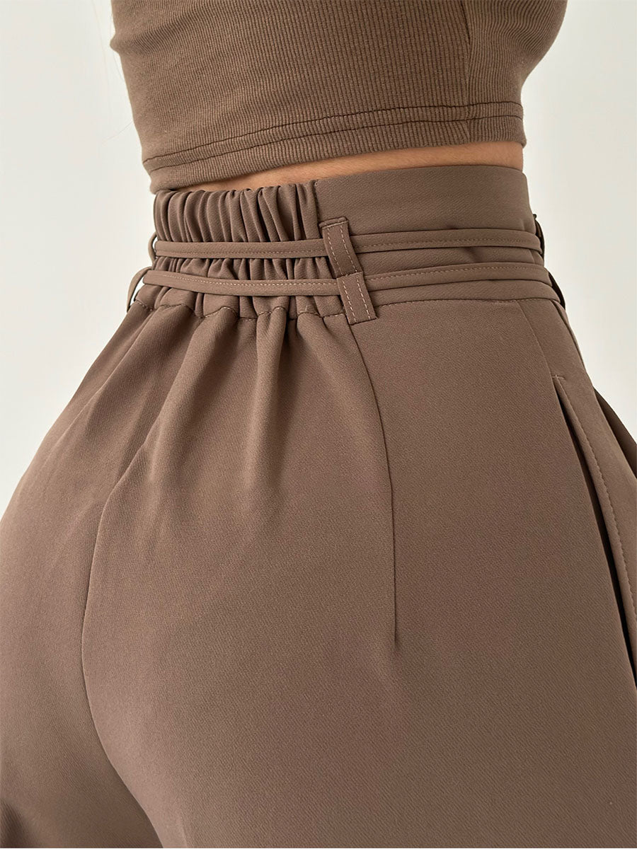 Stefania - High-waisted wide-leg trousers