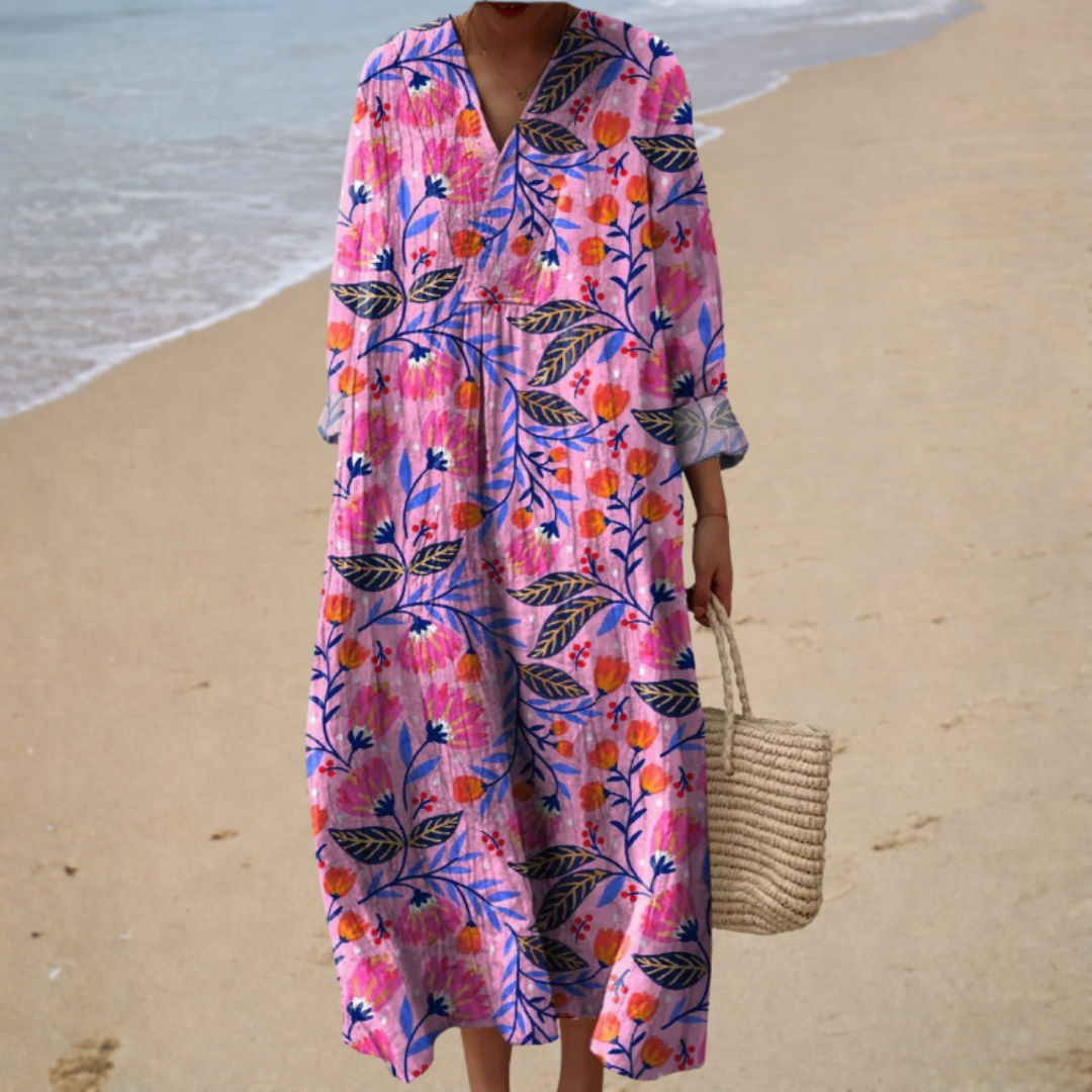 Summer Dress with Pattern, Body-Hugging