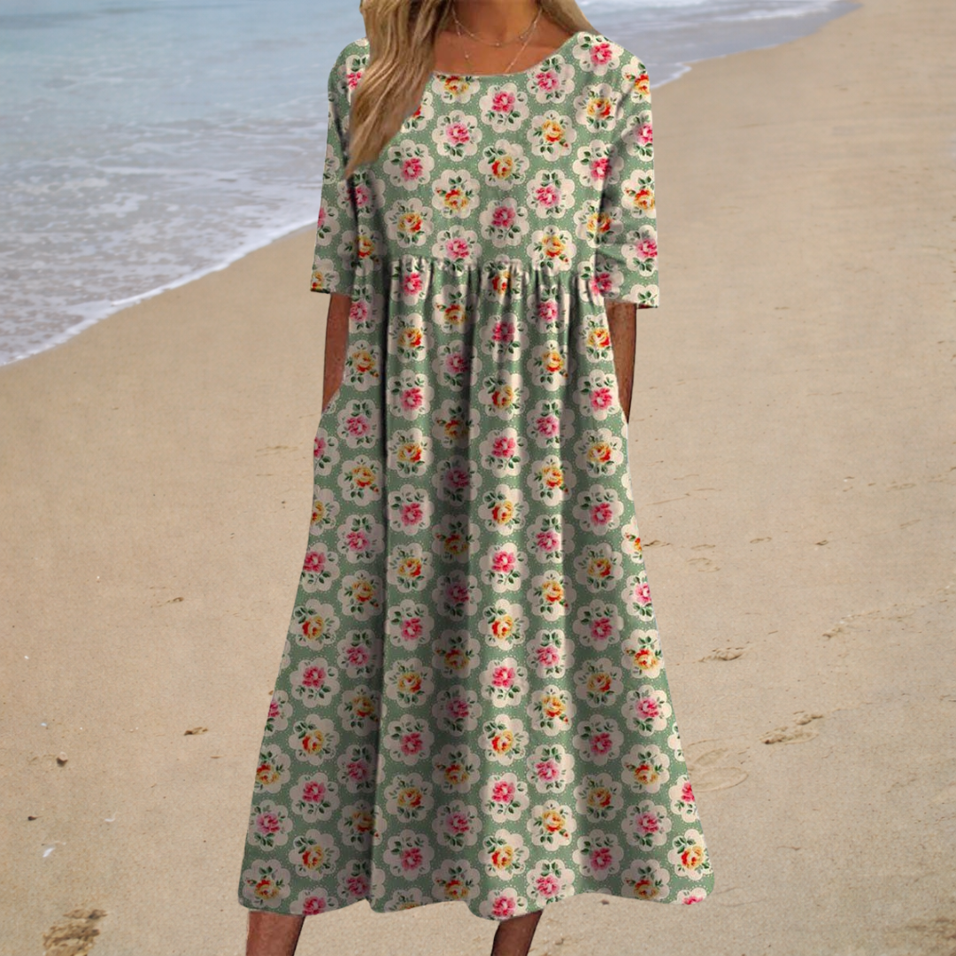 Long, flowing dress elegant and comfortable