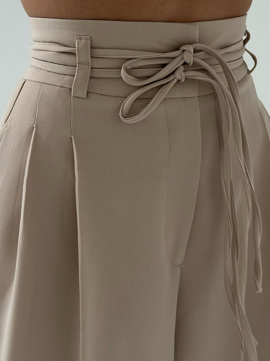 Stefania - High-waisted wide-leg trousers