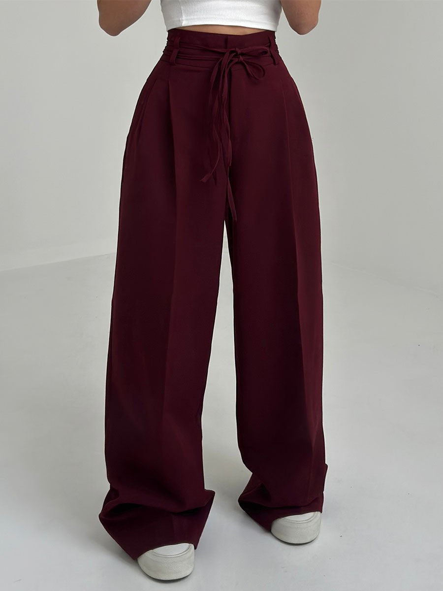Stefania - High-waisted wide-leg trousers