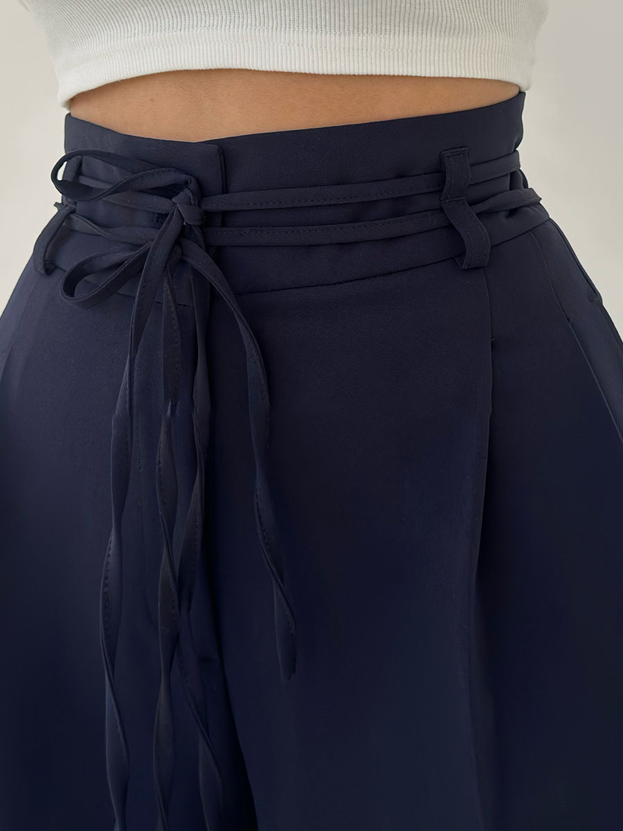 Stefania - High-waisted wide-leg trousers