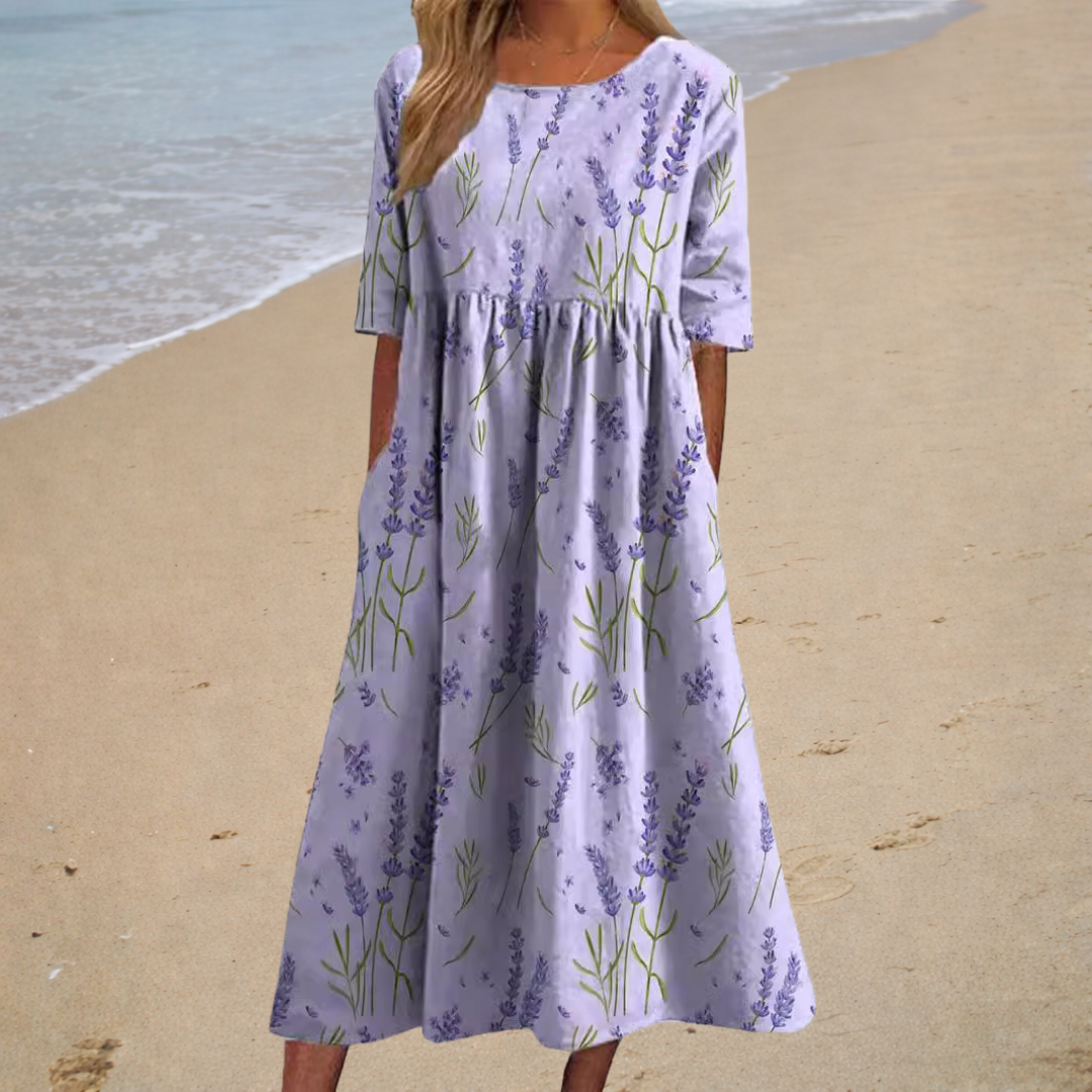 Long, flowing dress elegant and comfortable