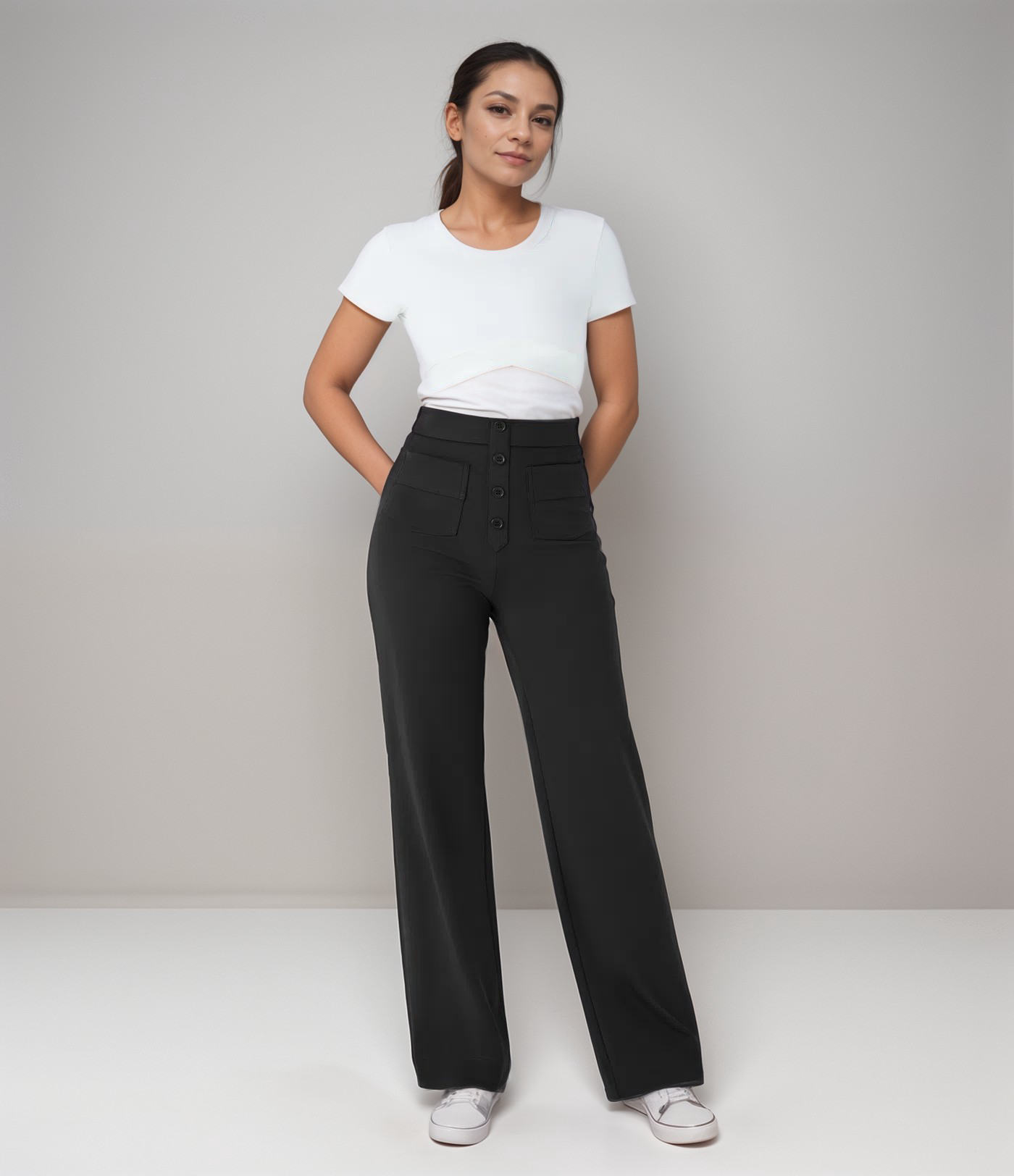 Elsa | Flexible high-waisted trousers