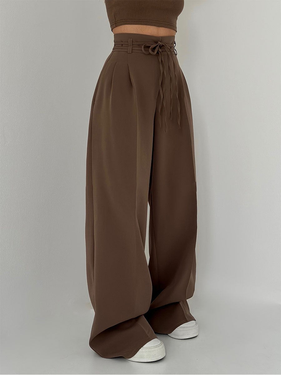 Stefania - High-waisted wide-leg trousers