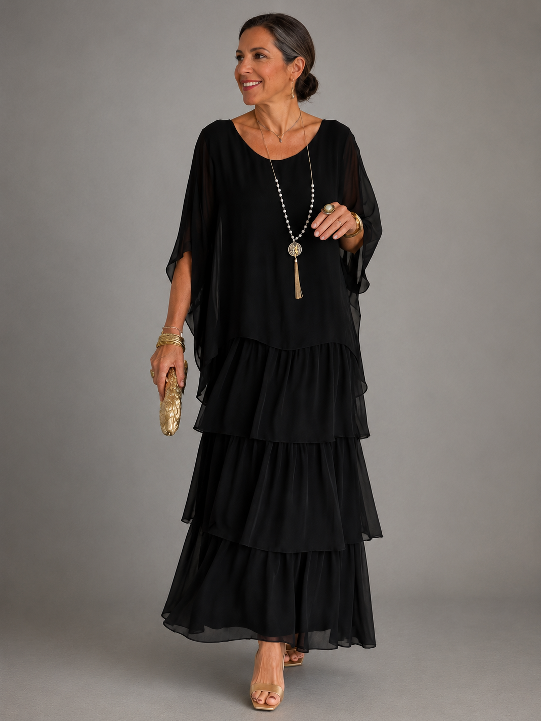 Matilda | Elegancka Zwiewna Sukienka Maxi
