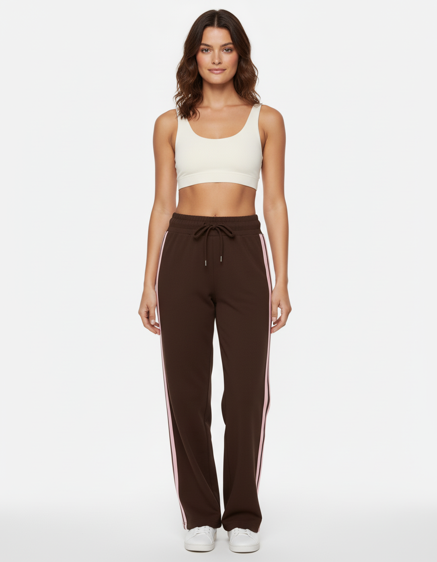 Martina | Elegant brown loose-fit trousers