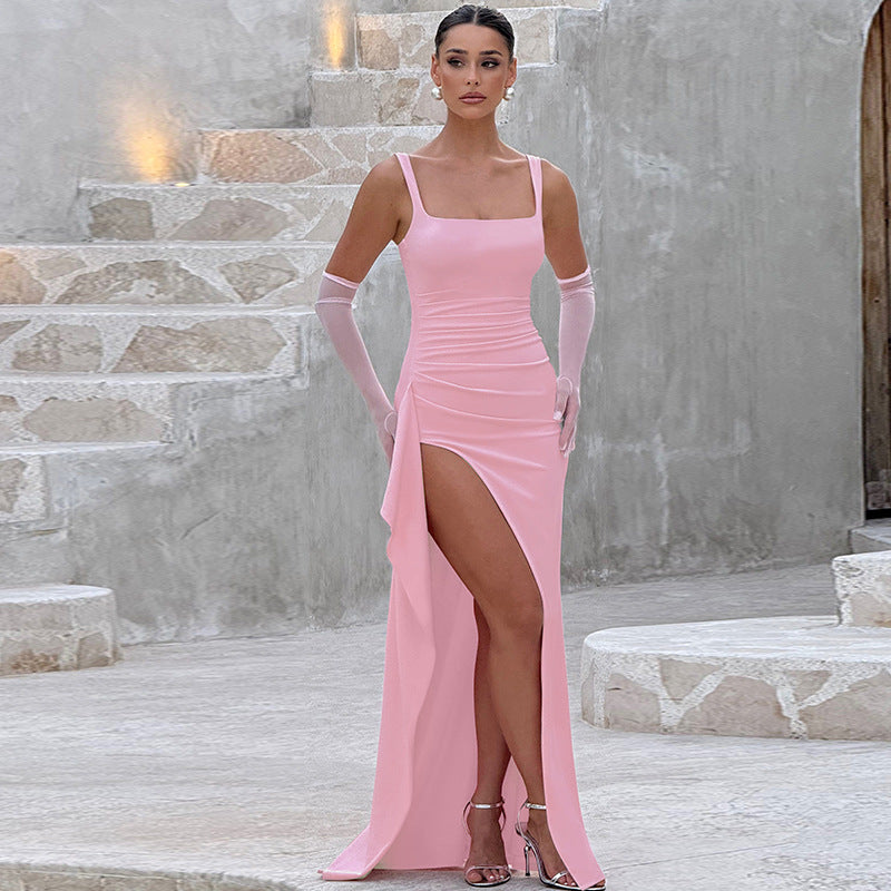Marilyn | Elegant Open-Back Maxi Dress