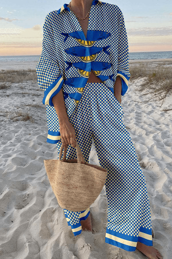 Yareli | Two-Piece Set with Elegant Summer Pattern