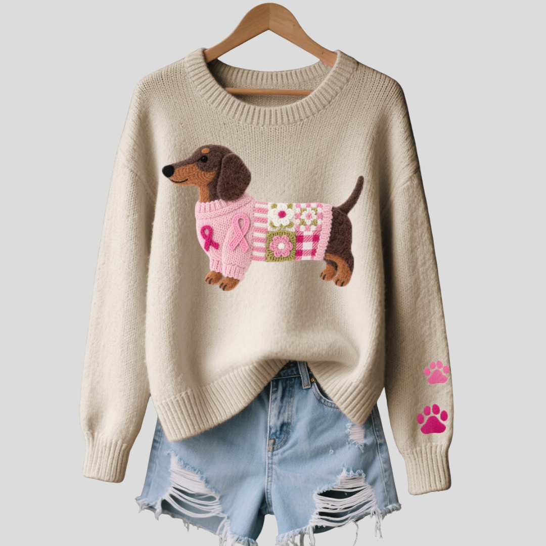 Naoni | Wool sweater with dachshund