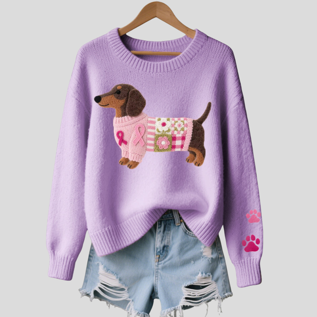 Naoni | Wool sweater with dachshund