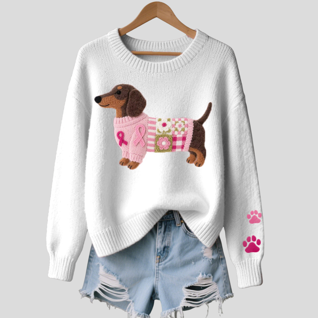 Naoni | Wool sweater with dachshund