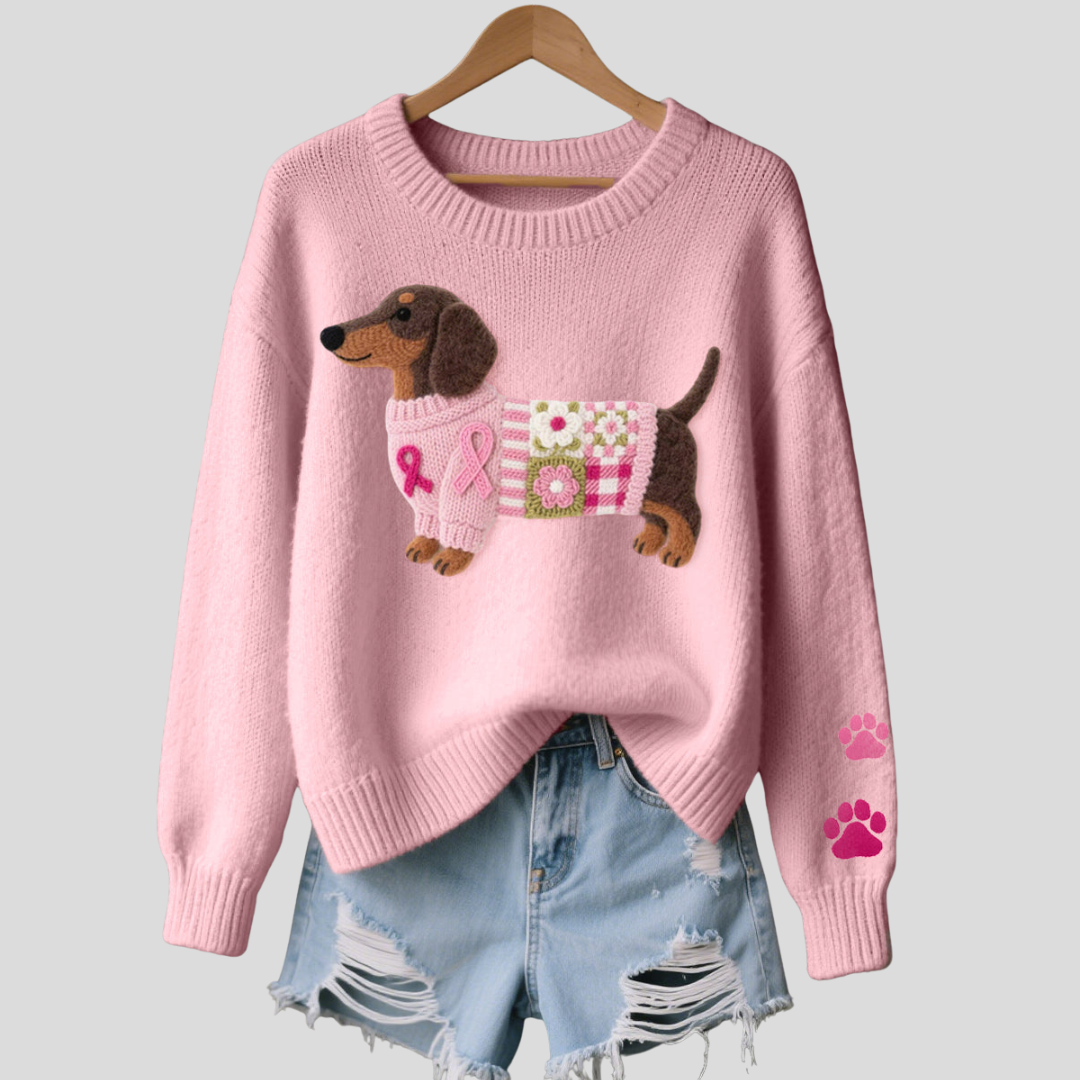 Naoni | Wool sweater with dachshund