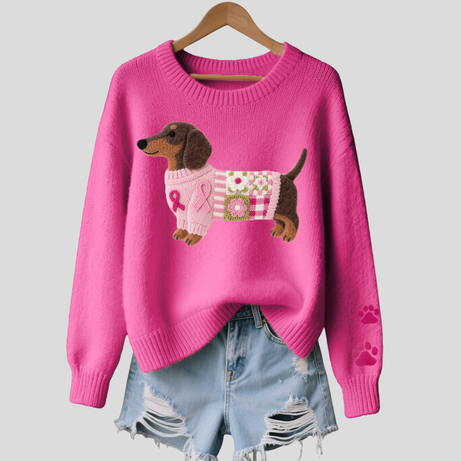 Naoni | Wool sweater with dachshund