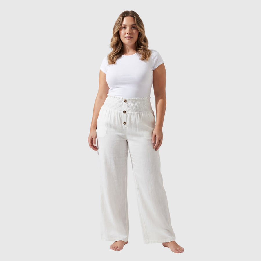 Nikki – High-waisted linen trousers