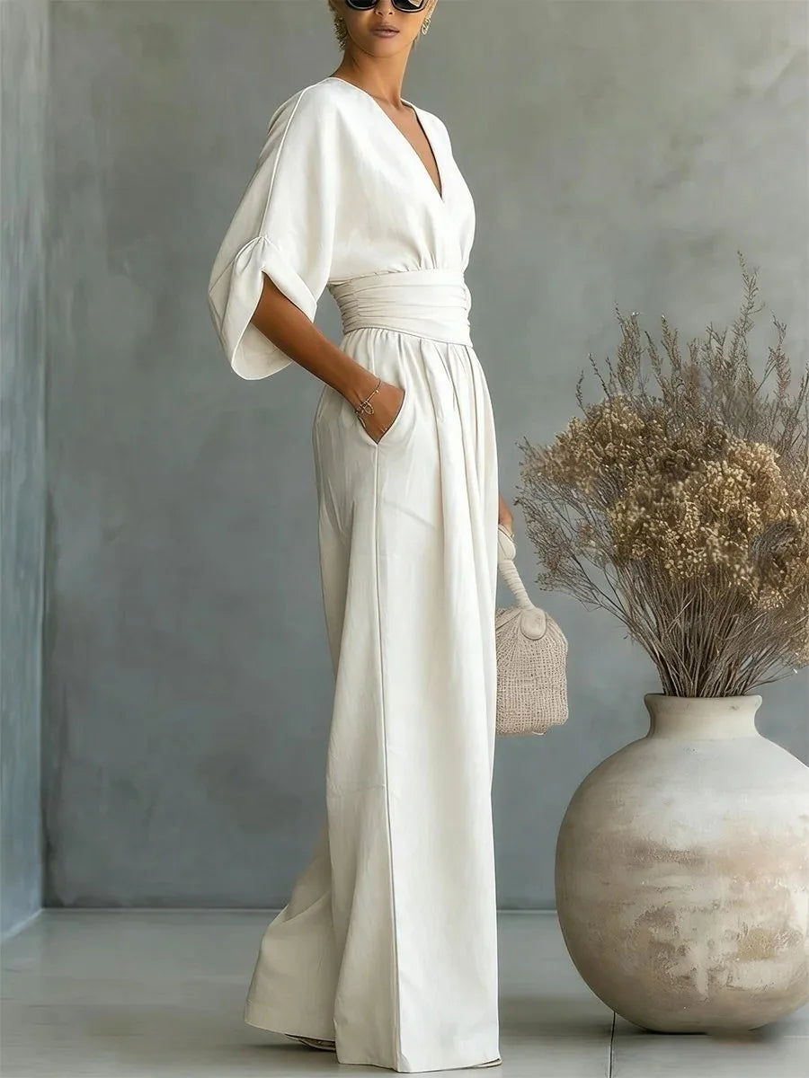 Sienna | Classic V-neck Jumpsuit