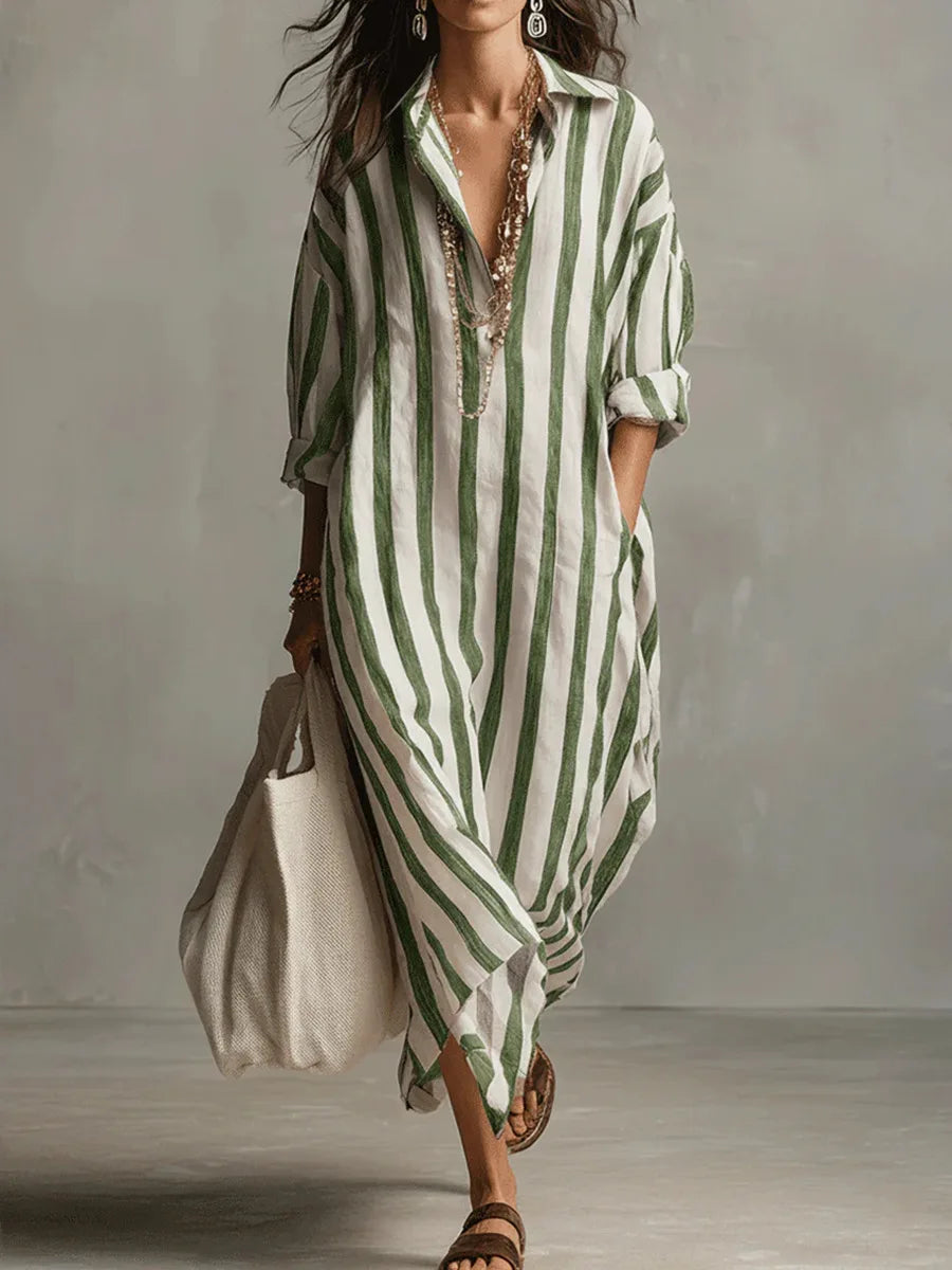 Paulina | Striped Shirt Dress