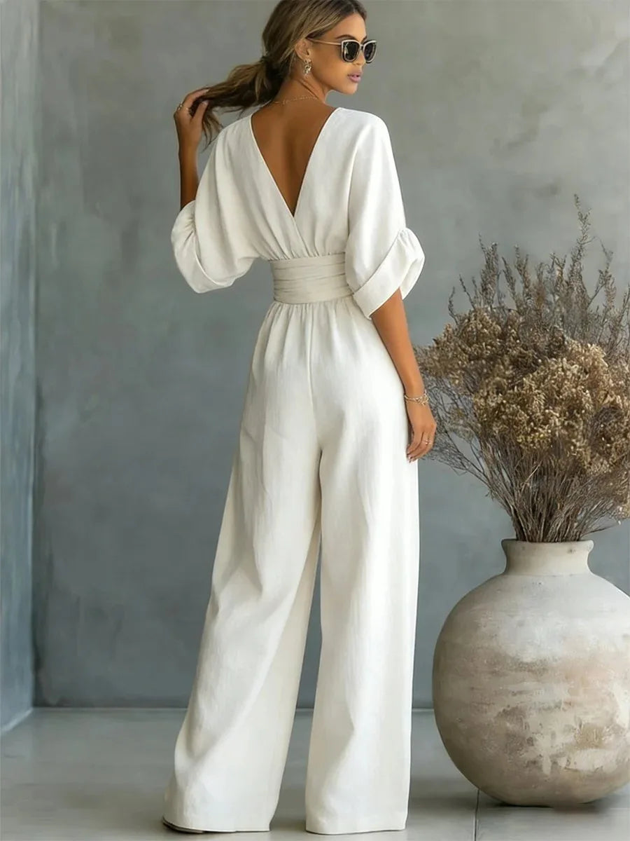 Sienna | Classic V-neck Jumpsuit