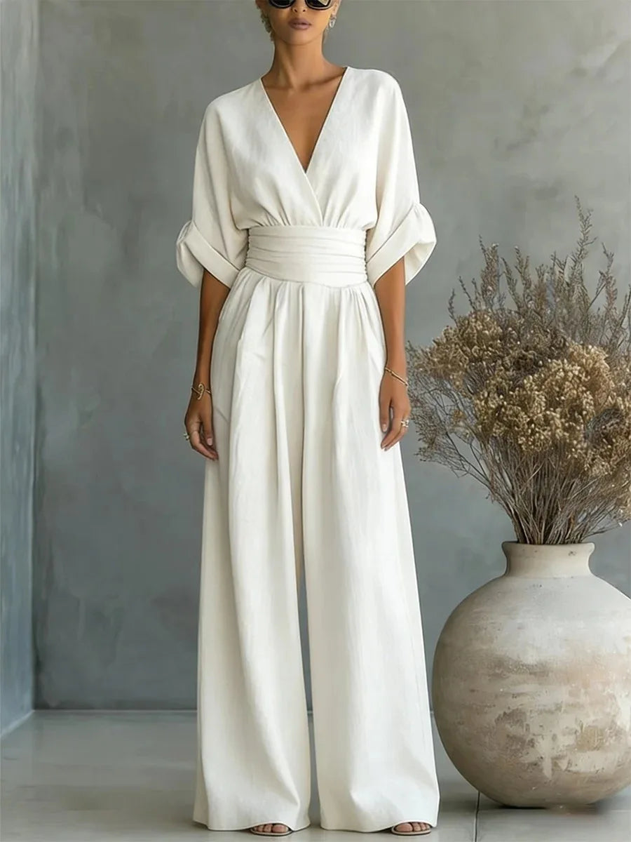 Sienna | Classic V-neck Jumpsuit