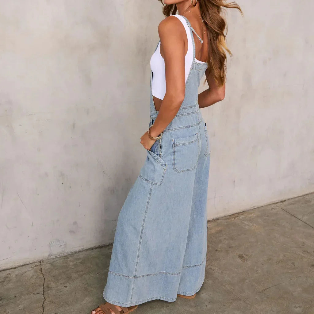 Weronika | Loose Denim Jumpsuit