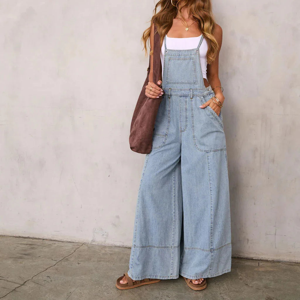 Weronika | Loose Denim Jumpsuit