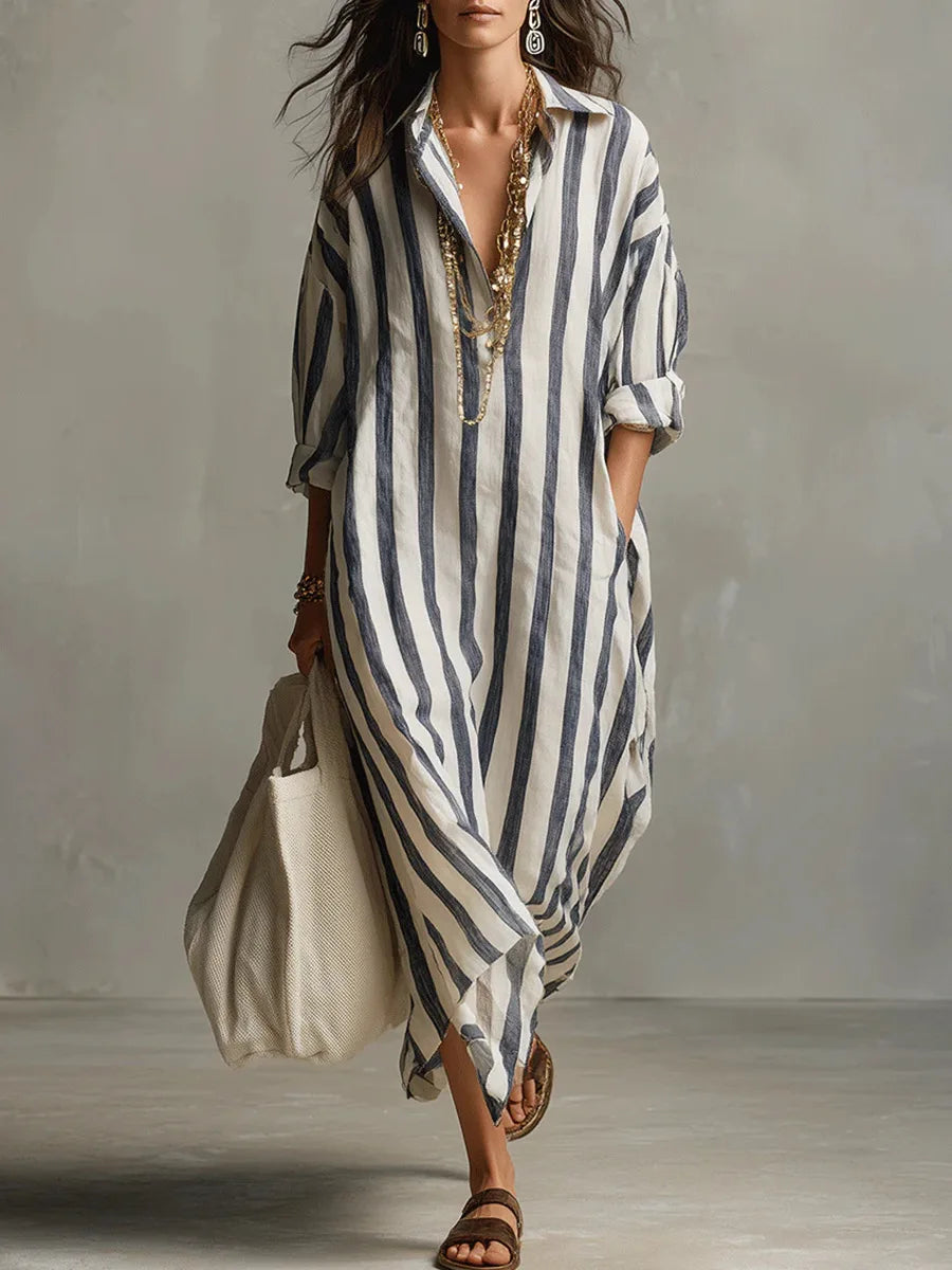 Paulina | Striped Shirt Dress