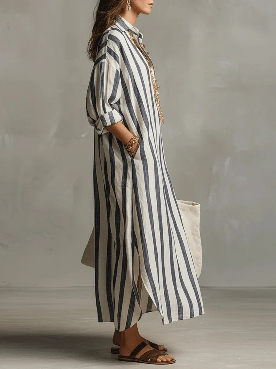 Paulina | Striped Shirt Dress