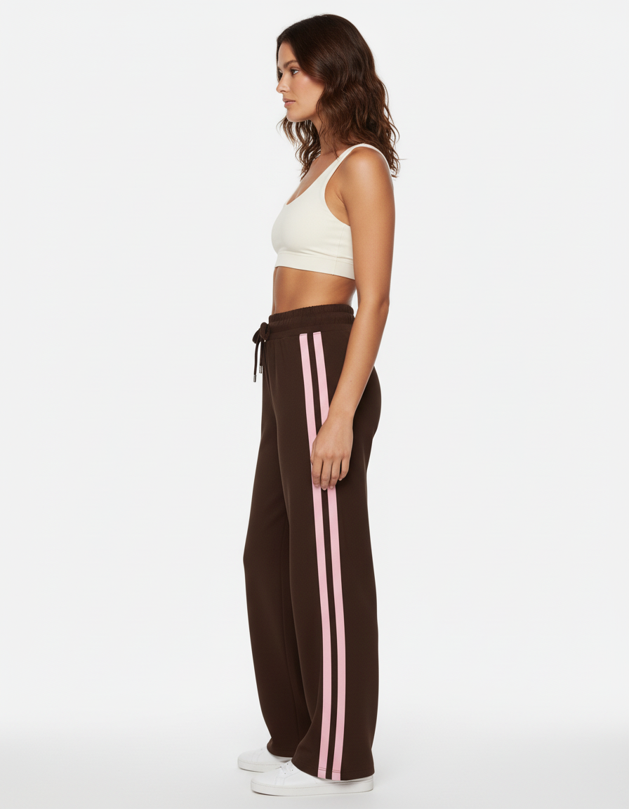 Martina | Elegant brown loose-fit trousers