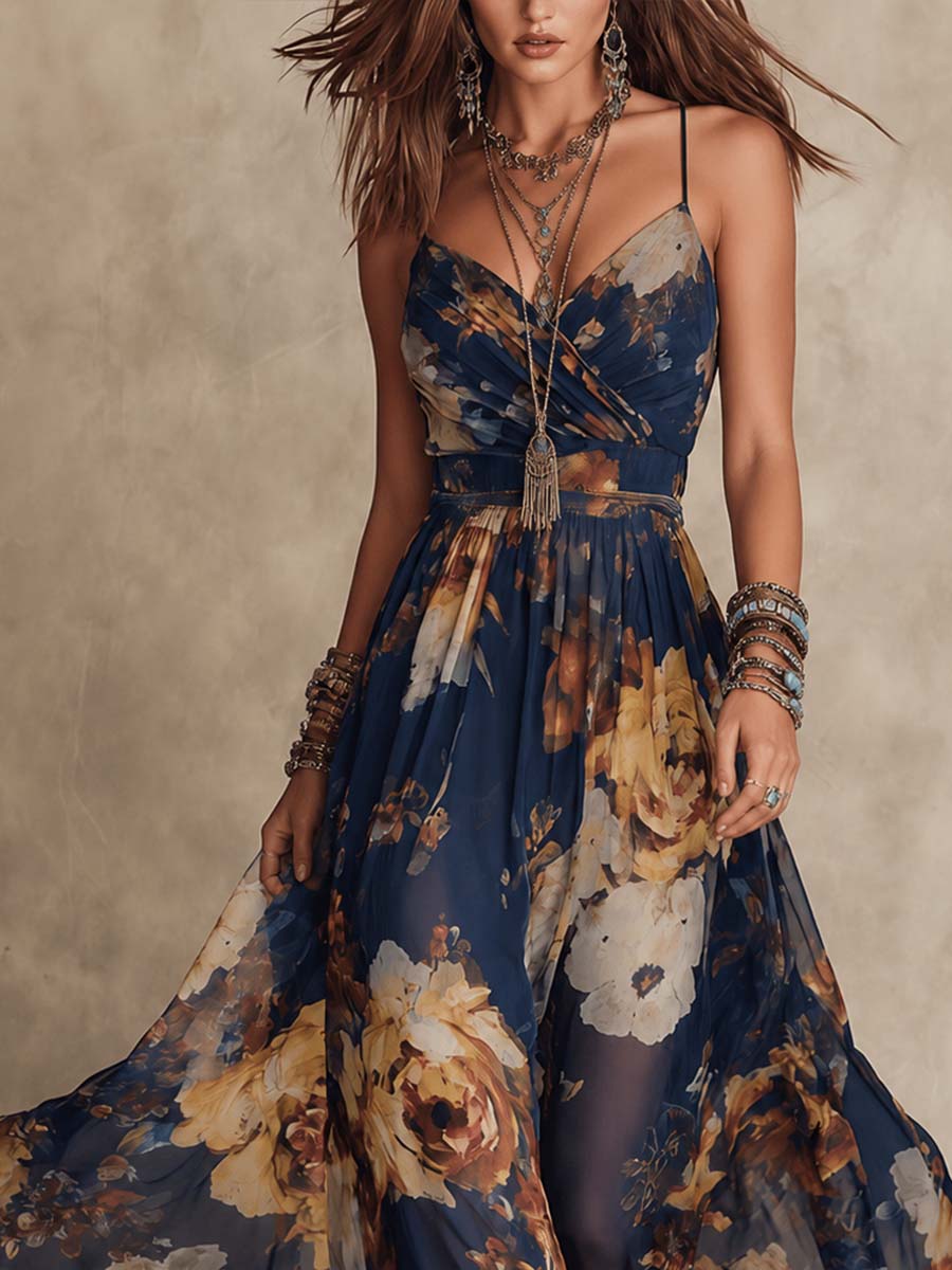 Deborah | Kwiecista Sukienka Maxi