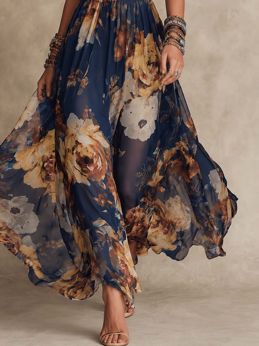 Deborah | Kwiecista Sukienka Maxi