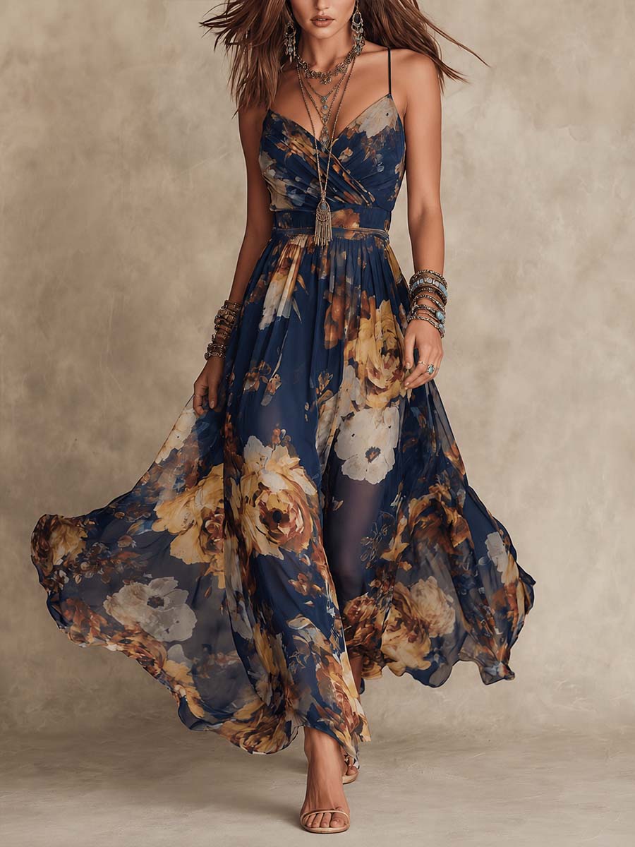 Deborah | Kwiecista Sukienka Maxi