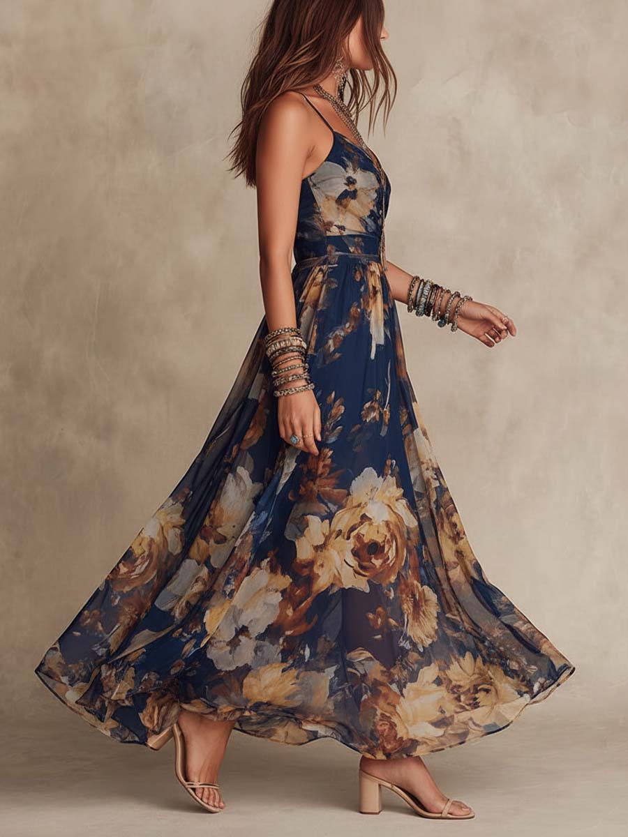 Deborah | Kwiecista Sukienka Maxi