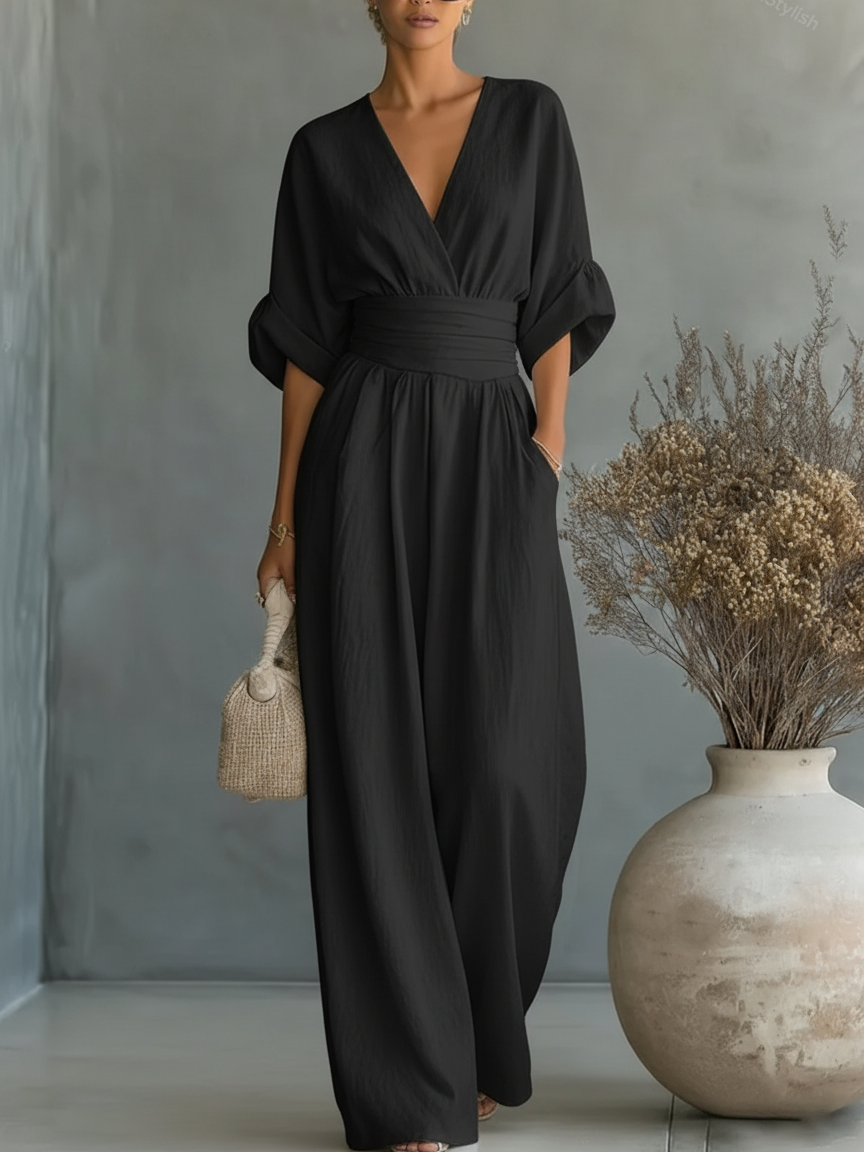 Sienna | Classic V-neck Jumpsuit