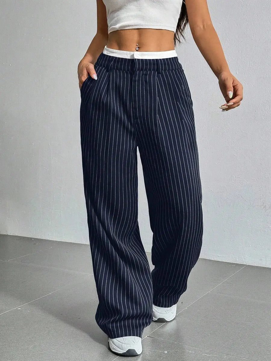 Lia | High waisted striped trousers