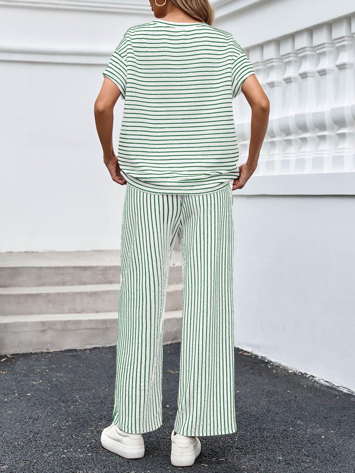 Bea | Striped T-Shirt and Pants Set