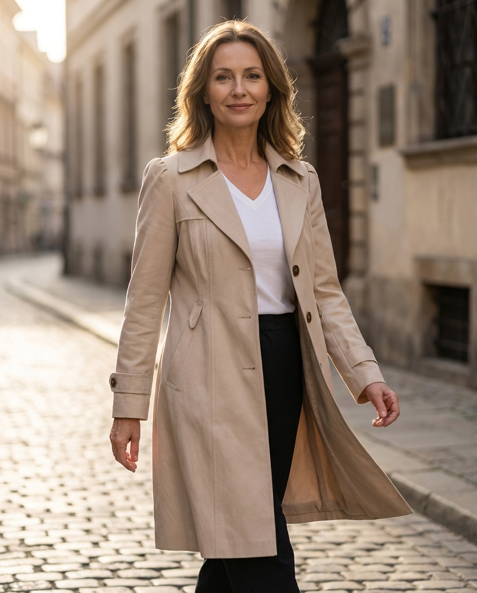 Katarzyna – Elegancki płaszcz w stylu vintage
