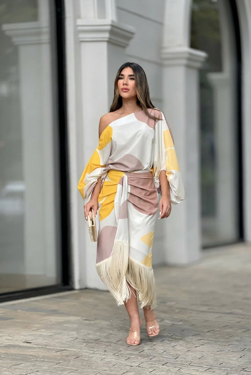 Daniela | Elegancki Zestaw Dwuczęściowy z Frędzlami